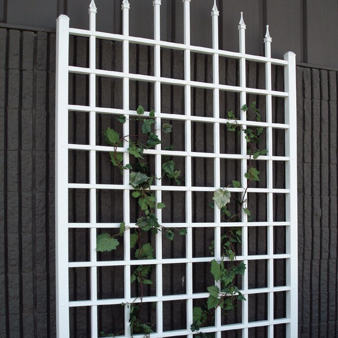 tan vinyl lattice trellis panels